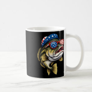 B Fisk 4 juli Amerikanska Flagga Patriotic Fish Kaffemugg