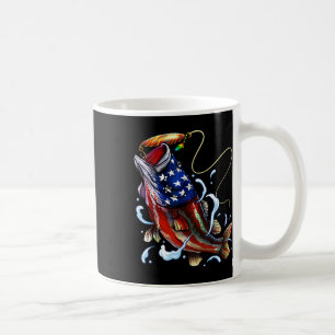 B Fiske efter amerikansk Flagga Pappa Far 4 av Kaffemugg