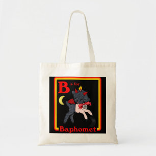 B för Baphomet Satanic Cute Djävulen Retro Vintage Tygkasse