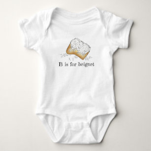 B för Beignet Sugary New Orleans Pastry Brev T-shirt