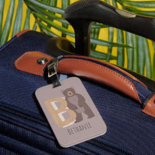 B för björn bagagebricka