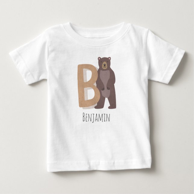 B för björn t shirt (Framsida)