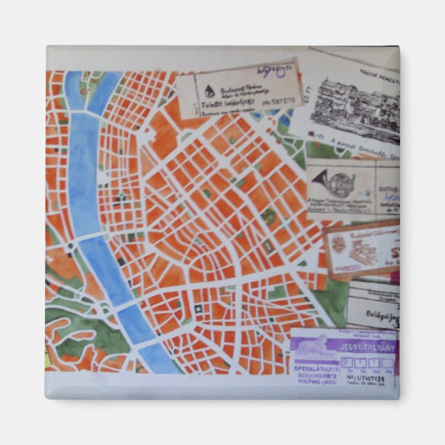 B för Budapest magnet (Framsidan)