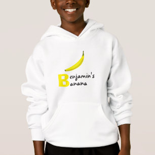 "B" för er första namn och banan T Shirt