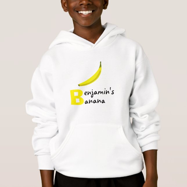 "B" för er första namn och banan T Shirt (Framsida)