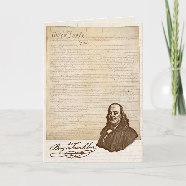 B. Franklin: Liberty & Land - Greeting Card Kort (Framsida)