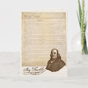 B. Franklin: Liberty & Land - Greeting Card Kort