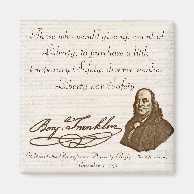B. Franklin: Liberty & Safety - Magnet #1 (Framsidan)