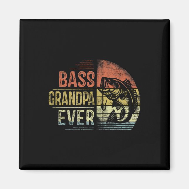 B Grandpa nånsin Fishing Gifts Grandpa Birthday Vi Magnet (Framsidan)