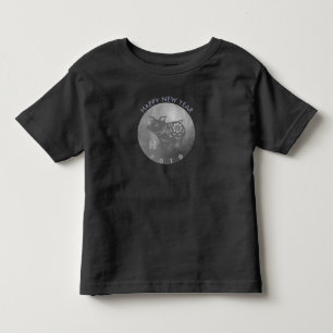 B Grey Gris Papercut Kinesiskt nyår 2019 Småbarn T Shirt