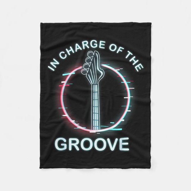 B Guitar Music Cool B-player  Fleecefilt (Framsidan)