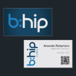 b:HIP Distributor Business Card Visitkort<br><div class="desc">Official branded b:HIP distributor business card with customizable QR code to link to your website.</div>