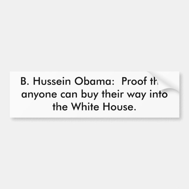 B. Hussein Obama:  Preparera att någon kan köpth… Bildekal (Framsidan)