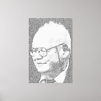 B i Benoit B Mandelbrot står för Benoit B M Canvastryck