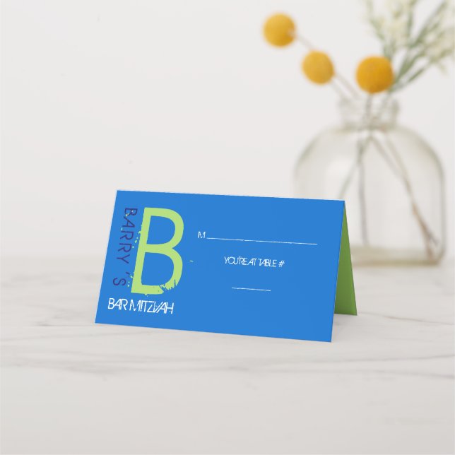 B INITIAL COLLECTION Pub Mitzvah Seating Escort Placeringskort (Framsida)