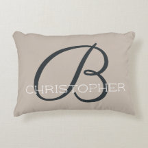 B Initial Modern Taupe Tan Personlig 