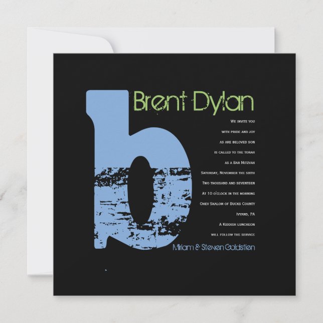 B Inledande inbjudan till Bat mitzvah insamling i  (Framsida)