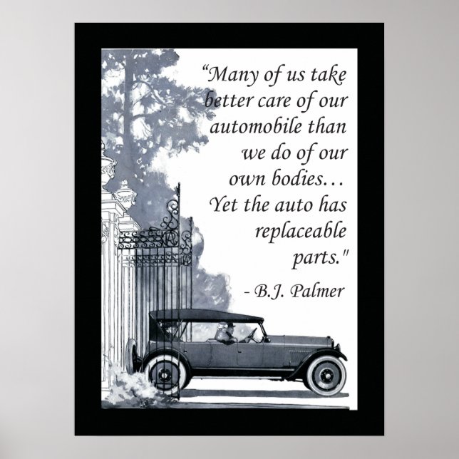 B.J. Palmer Chiropraktic Poster (Framsidan)