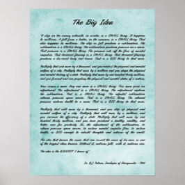 B J Palmer - Den stora bilden av Chiropraktic-utsk Poster