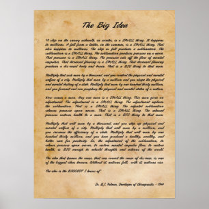 B J Palmer - Den stora bilden av Chiropraktic-utsk Poster