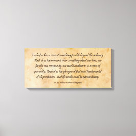 B J Palmer Extraordinär Life Chiropraktic Canvastryck