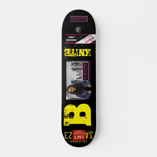 B KNITE  SKATEBOARD / JMT USA Skateboard, 7¾" Däck (Framsida)