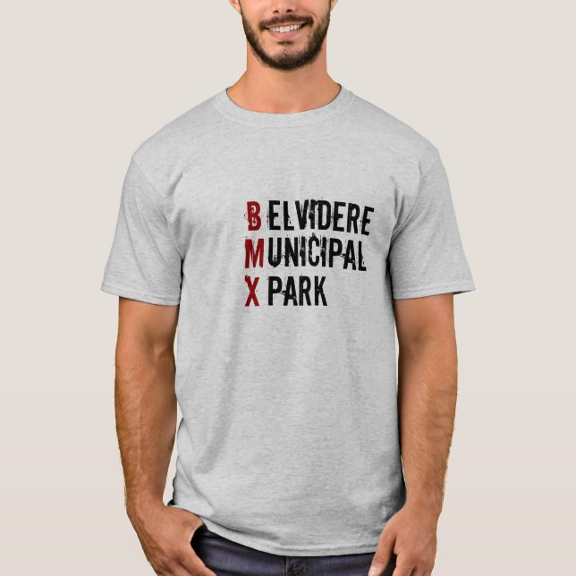 B M, X, elvidere som är unicipal, parkerar Tee Shirt (Framsida)