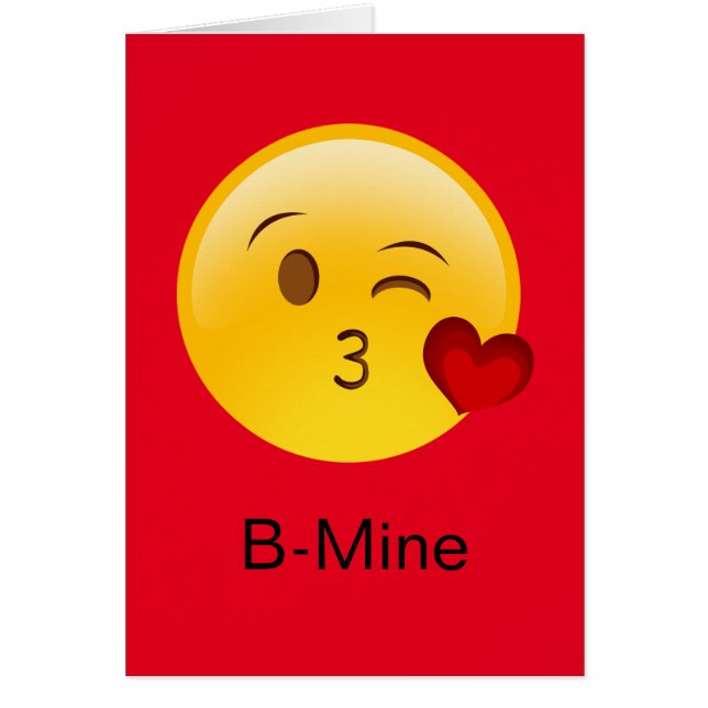 B-Mine Emoji Valentijnskaart Hälsningskort (Framsidan)