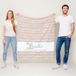 B monogram, eget namn betyder Brielle Fleecefilt