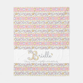 B monogram, eget namn betyder Brielle Fleecefilt