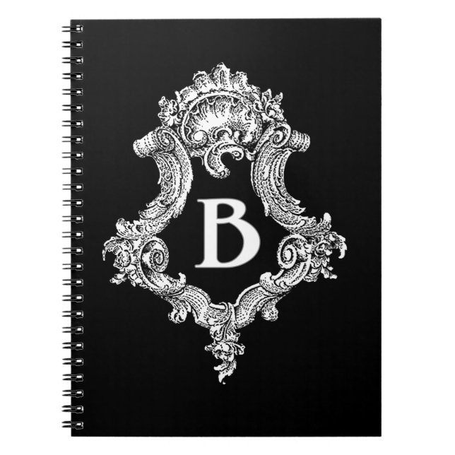 B Monogram första gången Anteckningsbok Med Spiral (Framsidan)