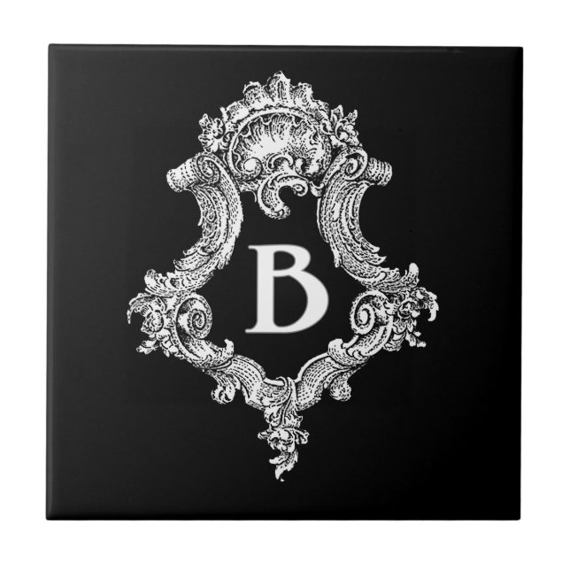 B Monogram första gången Kakelplatta (Framsidan)