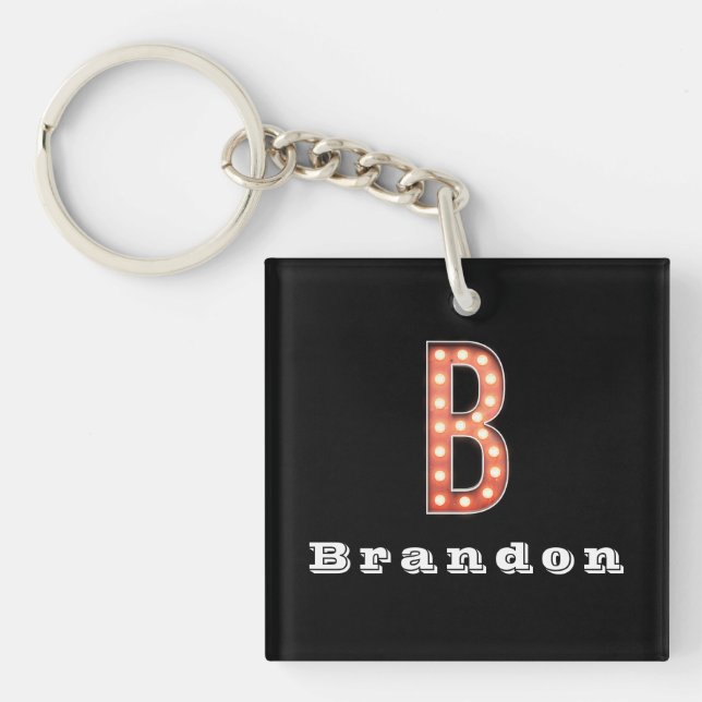 B Monogram Marquee Bulb-Personlig (Framsidan)