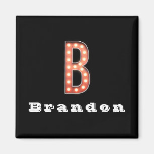 B Monogram Marquee Bulb-Personlig Magnet