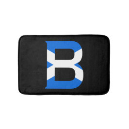 B Monogram överlagt om skotsk Flagga Badrumsmatta
