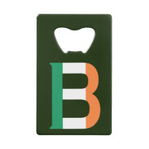 B Monogram överlagt på iriska Flagga