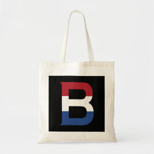 B Monogram täckt av NLD-Flagga på bkB Tygkasse