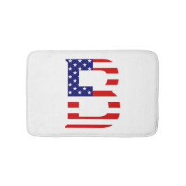 B Monogram täckt över USA flagga Badrumsmatta