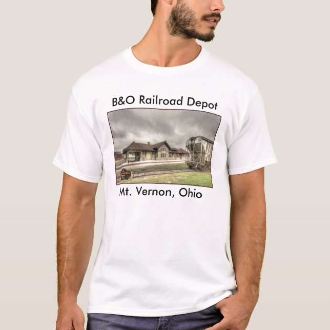 B&O-järnvägbussgarage - Mt Vernon Oh, B&O-järnväg… T Shirt (Framsida)