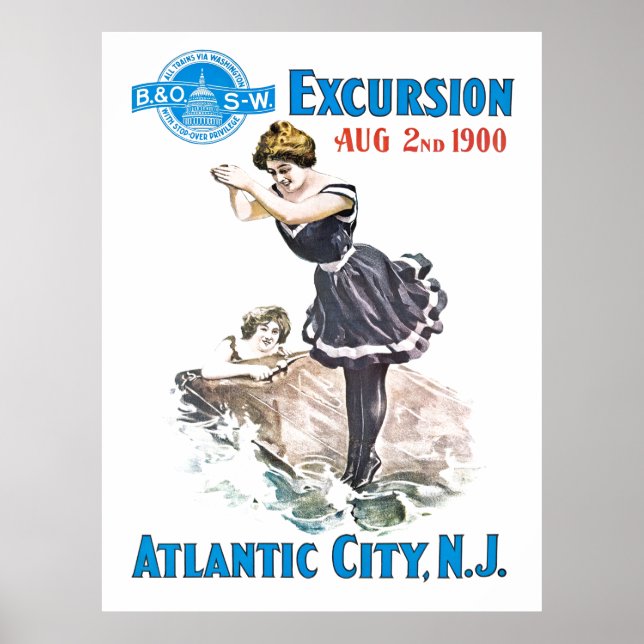 B+O Järnvägsavbrott 1900 Poster (Framsidan)