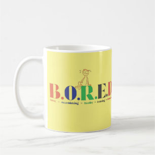 B.O.R.E.D. akronym stil Kaffemugg