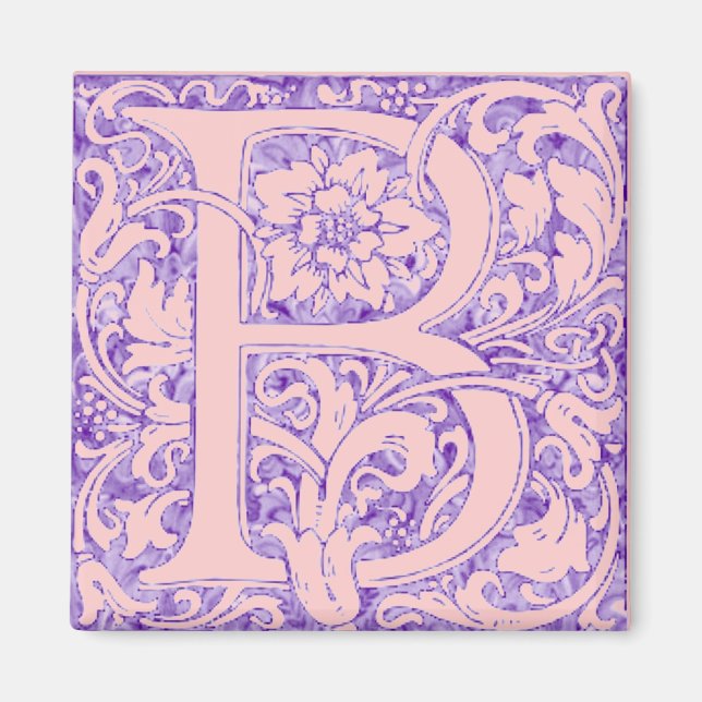 ’B’ Ornate Monogram Magnet (Framsidan)