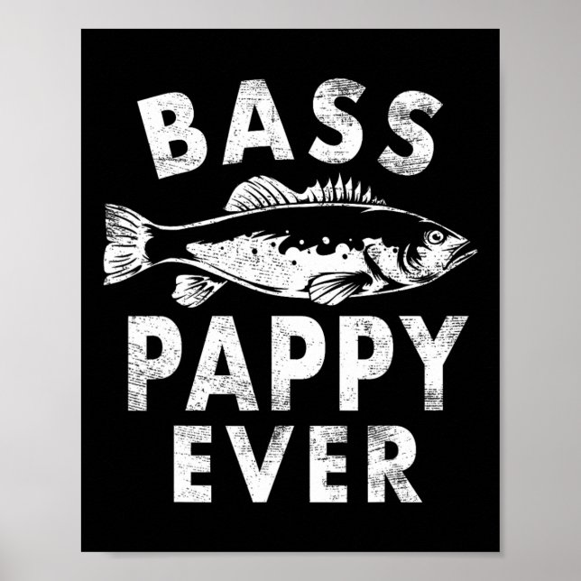 B Pappy Aldrig fiskegåvor Pappy Fars dag Poster (Framsidan)