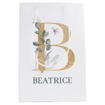 B Personlig för monogramBlommigt