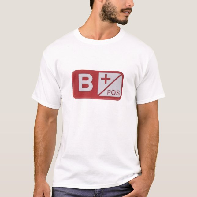 B+ Positiv blodtyp T-Shirt (Framsida)