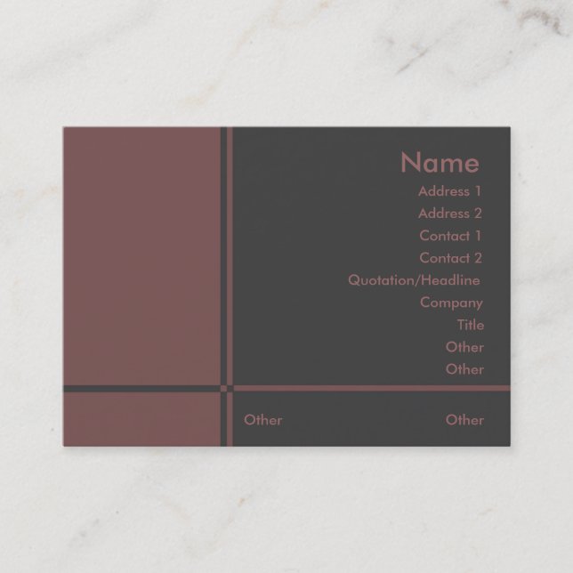 B-Professionellens Affärskort Visitkort (Framsida)