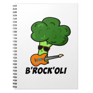 B-Rock-Oli Roligt Broccoli-Pun för Bergsbestigare Anteckningsbok