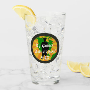 B.S. Geology Studenten Logotyp (Male Student) Glaskopp