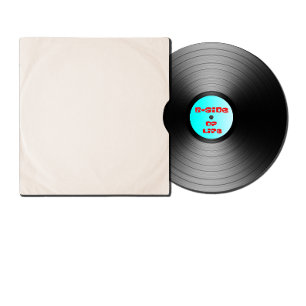 B-sida av livvinylregister t shirt