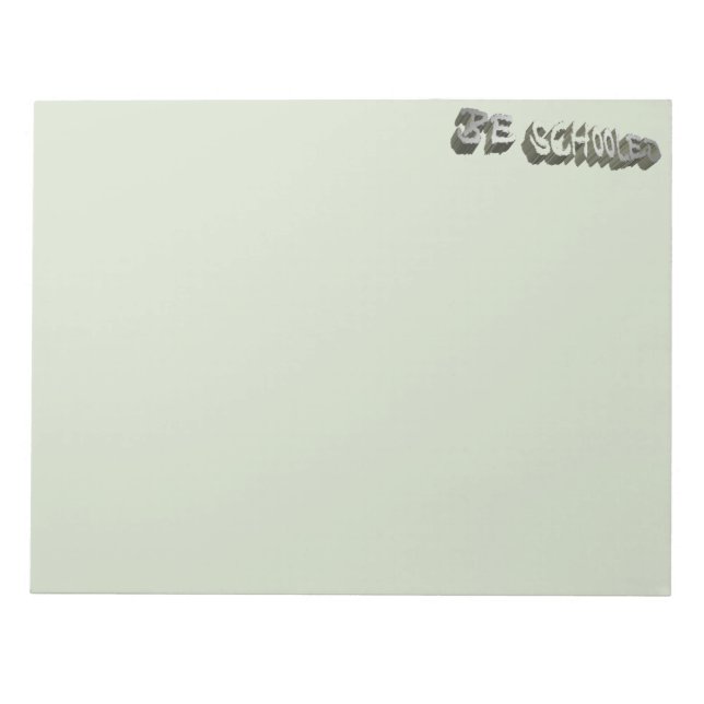 B. Skolad-Grått-White Anteckningsblock (Framsida)